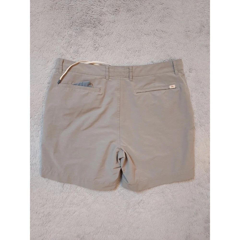 Faherty All Day Shorts Mens 36 Chino Casual Preppy Drawstring Beach Outdoor Gray